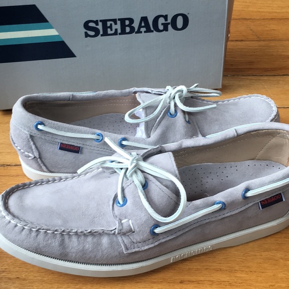 sebago docksides grey